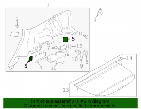 Black Subaru Forester 14-18 SJ trunk hook