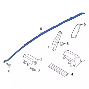 Right side curtain airbag for Ford Fusion mk5 13-16