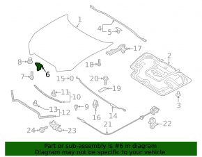 Mazda CX-9 hood lock bracket 16-23