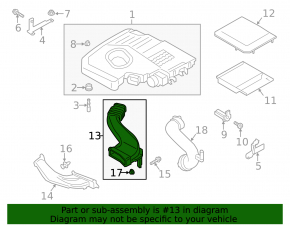 Air duct for Ford C-max MK2 13-18 filter