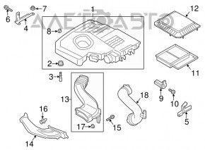 Air duct for Ford C-max MK2 13-18 filter