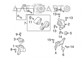 Left engine mount Mazda6 09-13 2.5