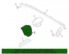 Airbag in steering wheel driver Lincoln MKX 16-