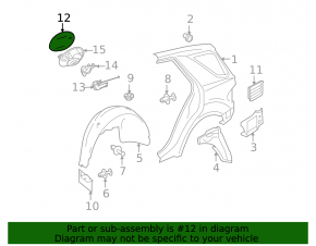 Mercedes W164 ML fuel filler flap with housing