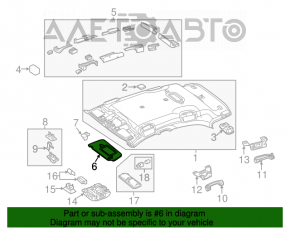 Left sun visor for Mercedes CLA 14-19, black, without hook