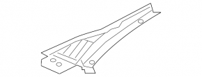 Windscreen wiper grille plastic left VW Jetta 19-
