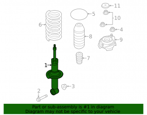 Shock absorber rear left Subaru Forester 14-18 SJ