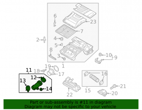 Air duct from air filter housing Kia Niro 17-22 HEV, PHEV