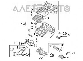Air duct from air filter housing Kia Niro 17-22 HEV, PHEV