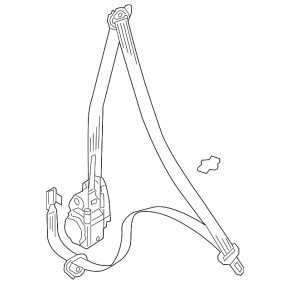 Audi E-Tron 19-23 passenger seat belt, black