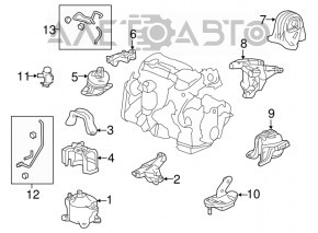 Front Engine Mount Bracket Acura TLX 15- 2.4