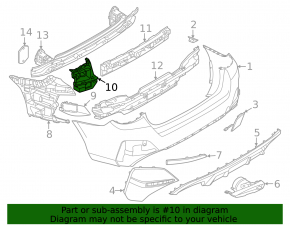 Rear bumper mount, left inner, BMW 4 G26 22-26