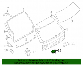 BMW X5 F15 14-18 Upper Trunk Door Lock Bracket