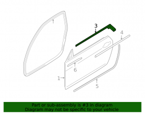 Front left windshield seal for BMW 335i e92 07-13