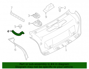 Trunk lid hinge trim right BMW 3 G20 19- scratch