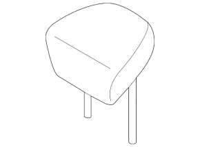 Rear left headrest, 2nd row, BMW 4 Series F36 15-20 Gran Coupe, black leather, SCHWARZ