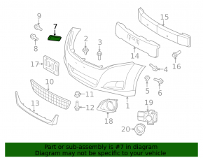 Right front bumper mount for Toyota Venza 09-15