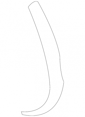 Rear right fender arch trim for VW Tiguan 09-18 SEL, on the bumper, scratches, broken mount