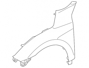 Front right fender Honda Civic X FK 17-21 5D