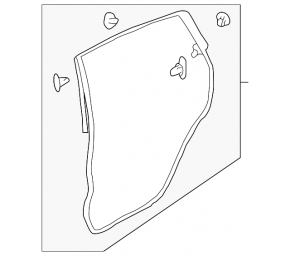 Door seal rear right Subaru XV Crosstrek 18-23
