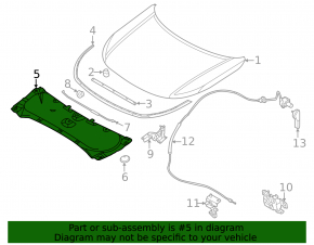 Nissan Pathfinder 22-25 Hood Insulation
