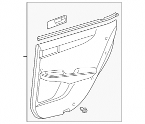 Rear left door panel for Lexus ES300 ES330