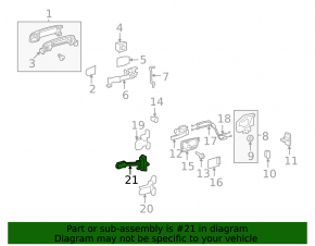 Door limiter rear left Toyota Sequoia 08-16