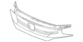 Honda Civic X FC 17-19 5d Grille Base