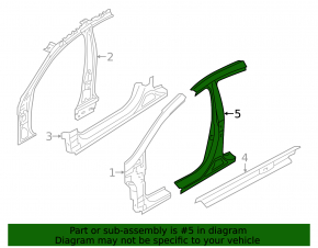 Right center pillar for Kia Optima 11-15