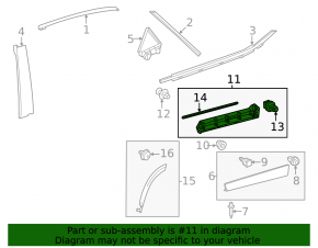 Lexus RX 23-26 lower rear right door trim, inner