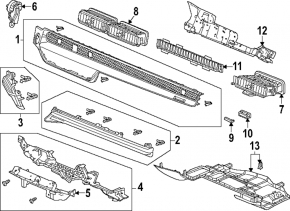 Honda Accord 23-24 center front panel trim panel, left