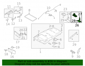 Subaru b10 Tribeca trunk light, beige