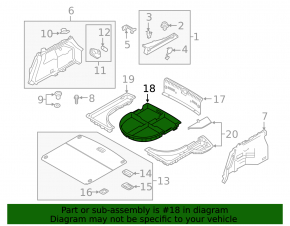 Trunk tray central Hyundai Ioniq 20-22 HEV
