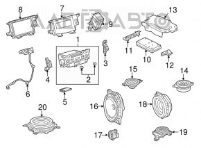 Front left door speaker for Lexus ES300h ES350 13-18