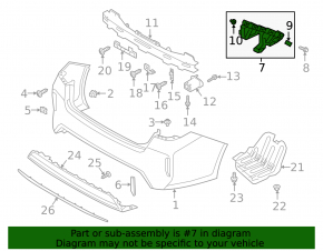Rear bumper mount right Kia Optima 16-20
