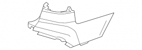 Rear bumper bare left side Kia Sorento 11-13 prerest