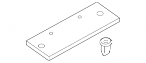 Number plate frame for trunk lid Audi A4 B9 17-18