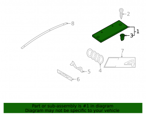 Number plate frame for trunk lid Audi A4 B9 17-18