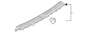 Audi A5 F5 17-5D trunk opening trim black, with chrome