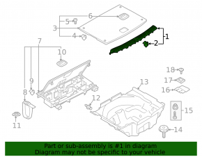 Audi A5 F5 17-5D trunk opening trim black, with chrome