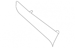 Right Subaru Impreza 15-16 chrome grille molding