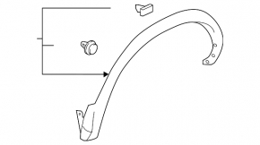 Rear right fender arch trim for Nissan Rogue Sport 17-22