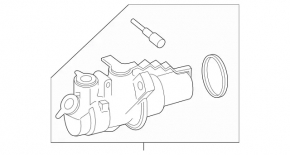 Master brake cylinder with reservoir Mercedes W167 GLE 350 450 20-23 with cover
