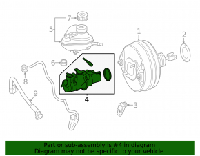 Master brake cylinder with reservoir Mercedes W167 GLE 350 450 20-23 with cover