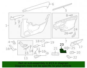 Front right memory seat control for Mercedes X247 GLB 20-26