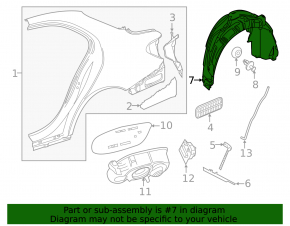 Rear right mudguard Mercedes W213 E 17-23