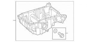 Upper oil pan for Mercedes C-class W205 300 19-21 2.0T engine