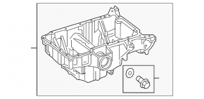 Upper oil pan for Mercedes C-class W205 300 19-21 2.0T engine