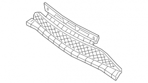 Lower grille front bumper Mercedes W166 GLE 16-19 AMG pkg