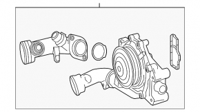 Water pump Mercedes W166 GLE 16-17 2.1d
